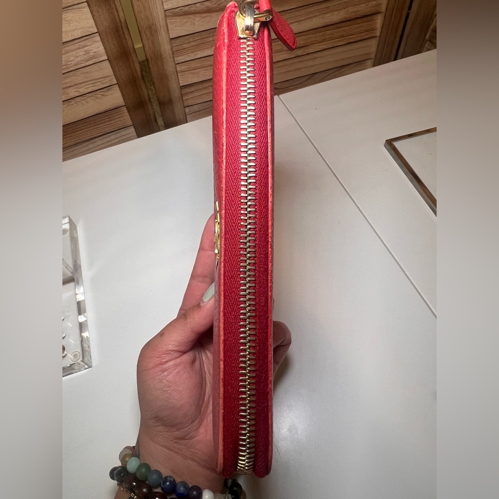 Prada Scarlet Leather Zip Wallet - Picture 10 of 16